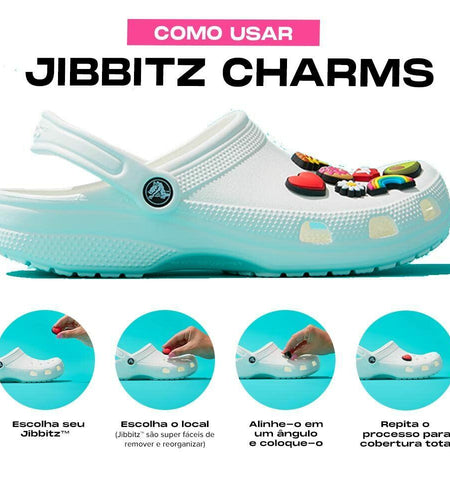 Crocs Jibbitz Drink Shoe Charms White Wine Glass Unisex Adult