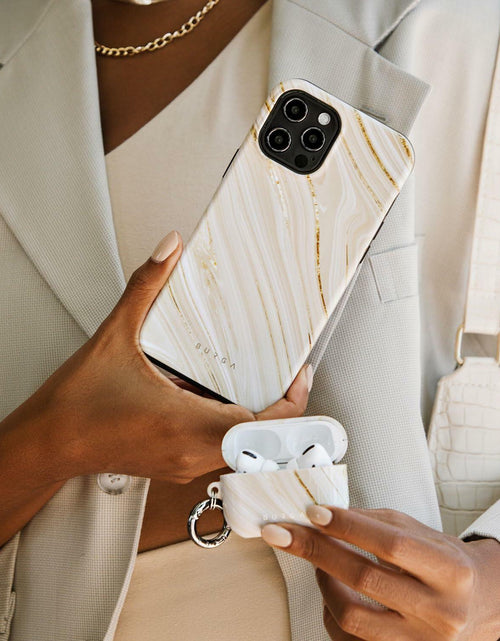 Load image into Gallery viewer, BURGA iPhone 15 Pro Max Case Nude Glitter Marble - Cute, Trendy, New

