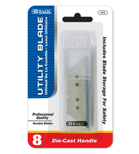 BAZIC Utility Knife Blade Razor Replacement Blades, Carbon Steel Box Cutter