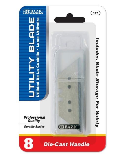Load image into Gallery viewer, BAZIC Utility Knife Blade Razor Replacement Blades, Carbon Steel Box Cutter
