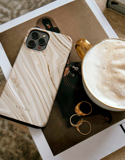Load image into Gallery viewer, BURGA iPhone 15 Pro Max Case Nude Glitter Marble - Cute, Trendy, New

