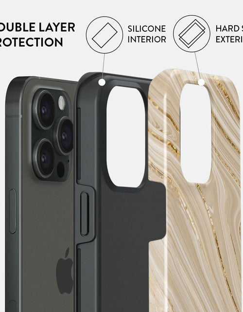 Load image into Gallery viewer, BURGA iPhone 15 Pro Max Case Nude Glitter Marble - Cute, Trendy, New
