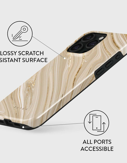 Load image into Gallery viewer, BURGA iPhone 15 Pro Max Case Nude Glitter Marble - Cute, Trendy, New
