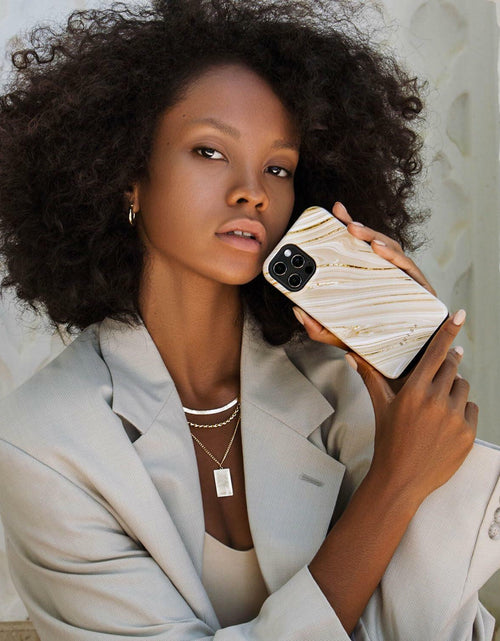 Load image into Gallery viewer, BURGA iPhone 15 Pro Max Case Nude Glitter Marble - Cute, Trendy, New
