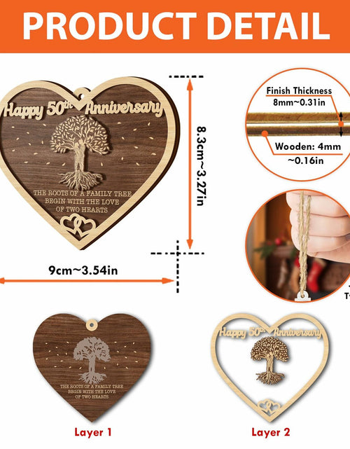 Load image into Gallery viewer, V VIBEPY 50th Anniversary 2-Layer Couples Ornament Decorative Keepsake
