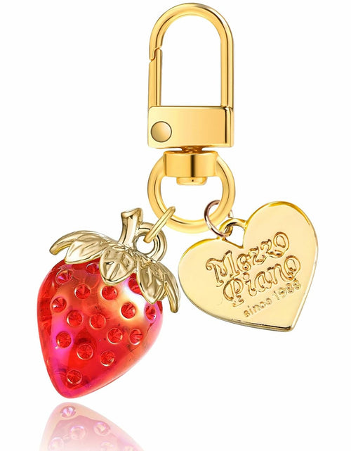 Load image into Gallery viewer, LAEKOU Cute Strawberry Keychain Accessories for Women, Y2K Key Chain
