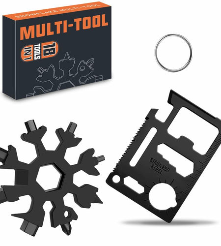 18 in 1 Multi Tool Black Stocking Stuffers Gifts for Men Dad