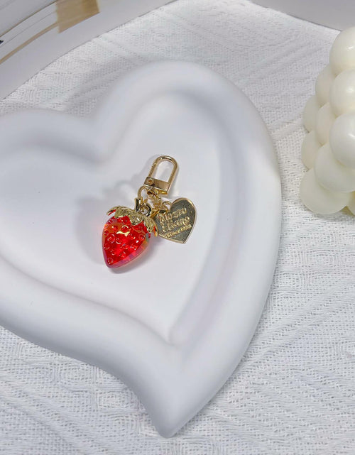Load image into Gallery viewer, LAEKOU Cute Strawberry Keychain Accessories for Women, Y2K Key Chain
