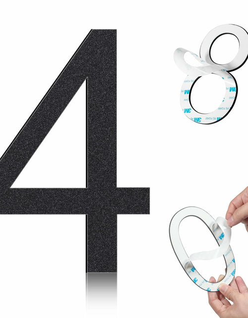 Load image into Gallery viewer, 6 Inch Stainless Steel Self-Adhesive House Number 4 Outdoor Durable
