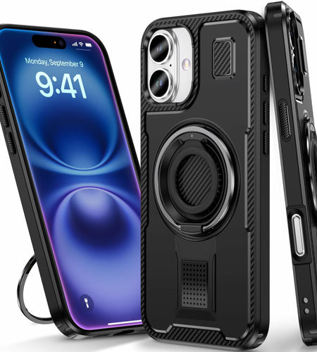 Amytor Designed for iPhone 16 Plus Case, Heavy Duty [15 FT Military Grade Drop