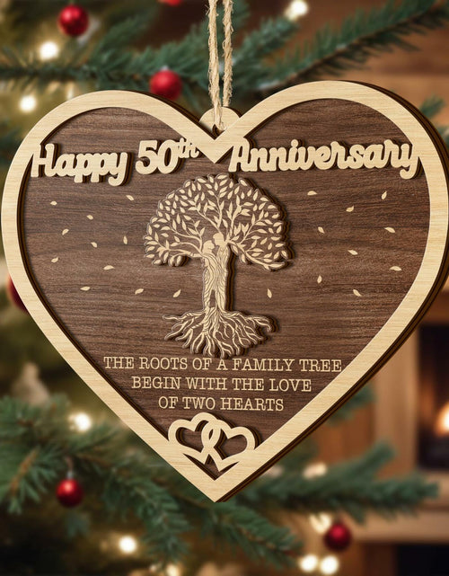 Load image into Gallery viewer, V VIBEPY 50th Anniversary 2-Layer Couples Ornament Decorative Keepsake
