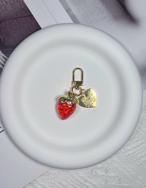 Load image into Gallery viewer, LAEKOU Cute Strawberry Keychain Accessories for Women, Y2K Key Chain
