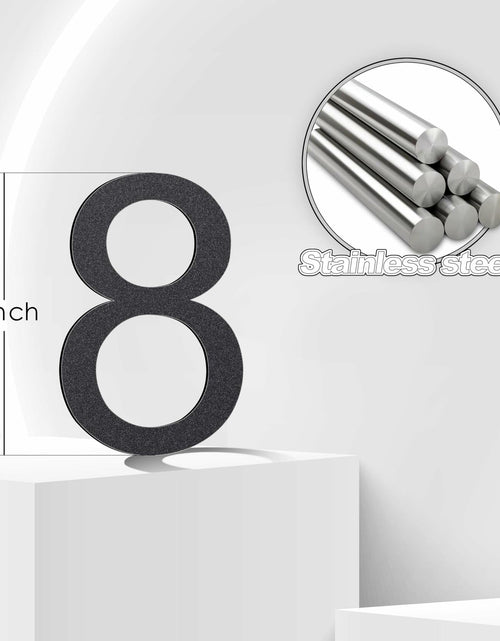 Load image into Gallery viewer, 6 Inch Stainless Steel Self-Adhesive House Number 4 Outdoor Durable
