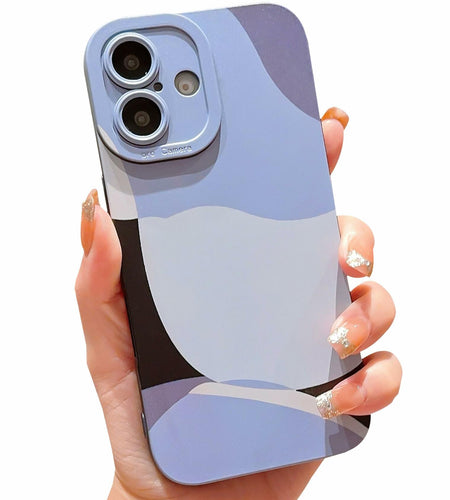 YKCZL Compatible with iPhone 16 Case,Cute Painted Art Pattern Full Camera Lens