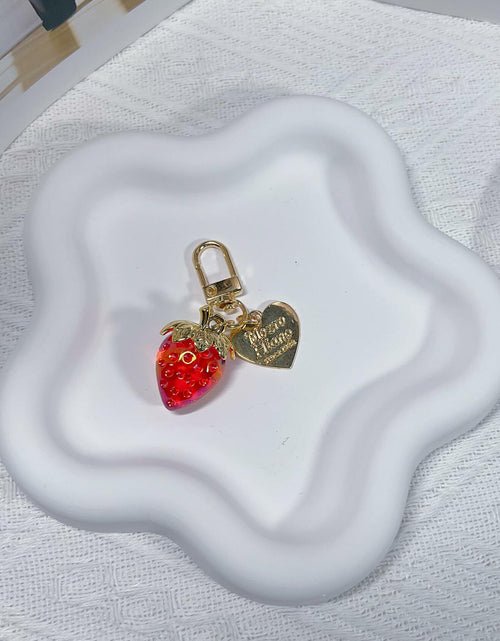 Load image into Gallery viewer, LAEKOU Cute Strawberry Keychain Accessories for Women, Y2K Key Chain
