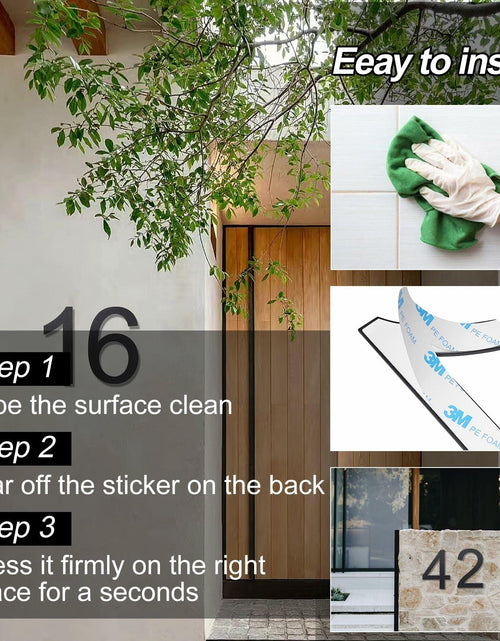 Load image into Gallery viewer, 6 Inch Stainless Steel Self-Adhesive House Number 4 Outdoor Durable
