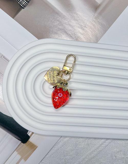Load image into Gallery viewer, LAEKOU Cute Strawberry Keychain Accessories for Women, Y2K Key Chain
