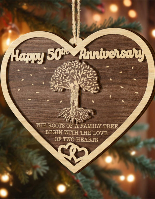 Load image into Gallery viewer, V VIBEPY 50th Anniversary 2-Layer Couples Ornament Decorative Keepsake
