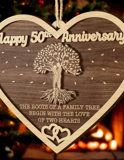 Load image into Gallery viewer, V VIBEPY 50th Anniversary 2-Layer Couples Ornament Decorative Keepsake
