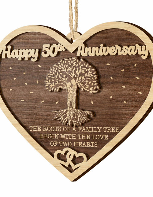 Load image into Gallery viewer, V VIBEPY 50th Anniversary 2-Layer Couples Ornament Decorative Keepsake
