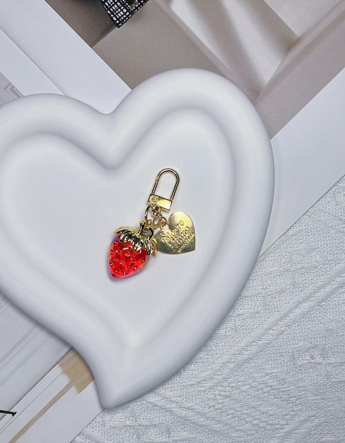 Load image into Gallery viewer, LAEKOU Cute Strawberry Keychain Accessories for Women, Y2K Key Chain
