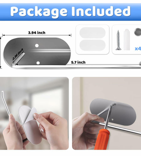 Nuorest 2 Pack Tumbler Lid Organizer Hook Under Cabinet Space Saving