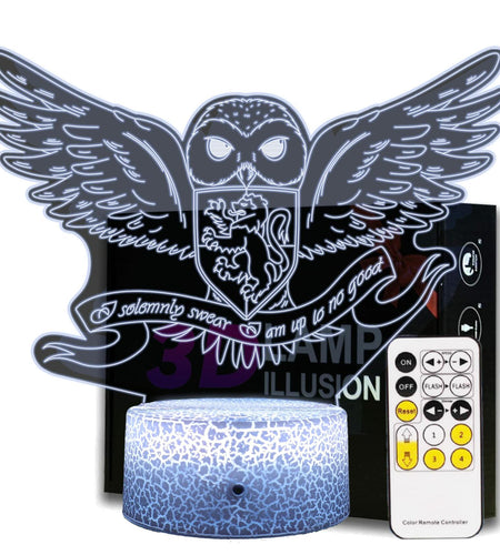 QIANFUN Hedwig Owl Night Light, Niglt Light for Harry Fans (Hedwig)
