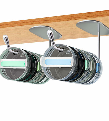 Nuorest 2 Pack Tumbler Lid Organizer Hook Under Cabinet Space Saving