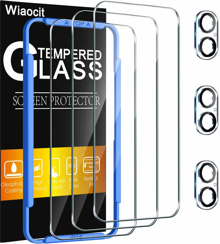 Wiaocit 3 Pack Tempered Glass Screen Protector for iPhone SE 4 - Clear