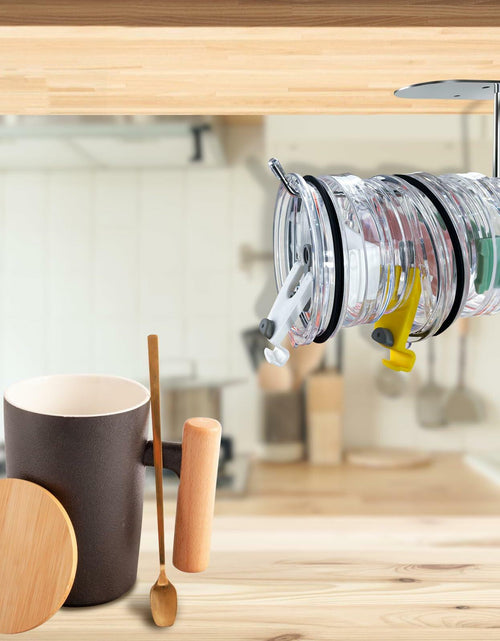 Load image into Gallery viewer, Nuorest 2 Pack Tumbler Lid Organizer Hook Under Cabinet Space Saving
