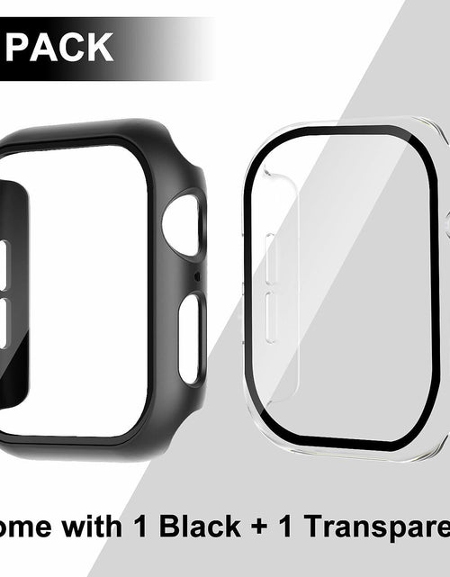 Load image into Gallery viewer, 2-Pack 44mm Case w/ Screen Protector for Apple Watch SE/6/5/4 – Black &amp; Clear
