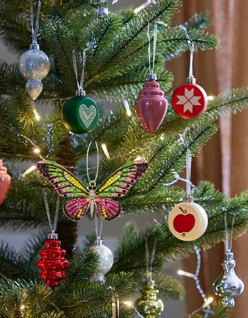 Load image into Gallery viewer, Colorful Butterfly Christmas Ornaments Tree Charms - New - Single Unit
