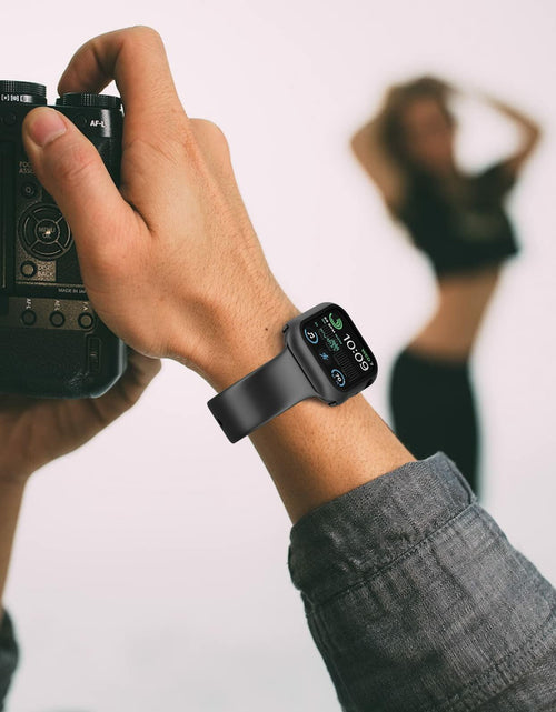Load image into Gallery viewer, 2-Pack 44mm Case w/ Screen Protector for Apple Watch SE/6/5/4 – Black &amp; Clear
