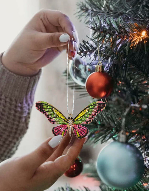 Load image into Gallery viewer, Colorful Butterfly Christmas Ornaments Tree Charms - New - Single Unit
