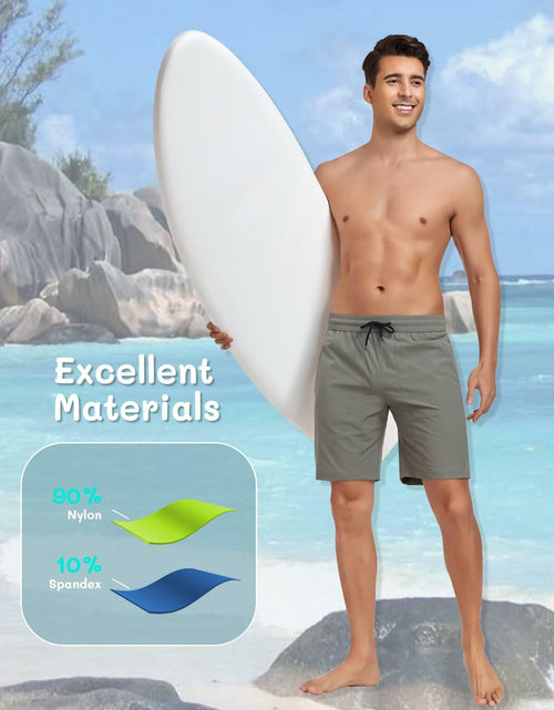 Load image into Gallery viewer, Seaskin Mens Quick Dry Swim Trunks Board Shorts Gray Size XS
