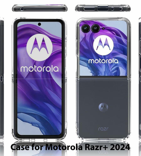 Sucnakp Clear TPU Case for Motorola Razr+ 2024 with TPU Bumper – YKL Clear