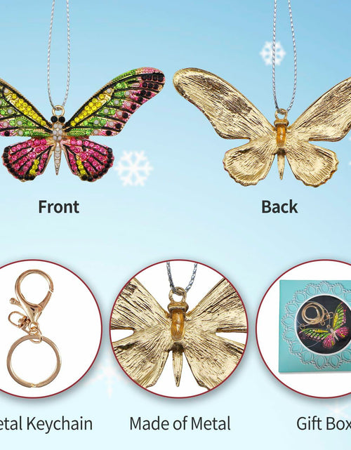 Load image into Gallery viewer, Colorful Butterfly Christmas Ornaments Tree Charms - New - Single Unit
