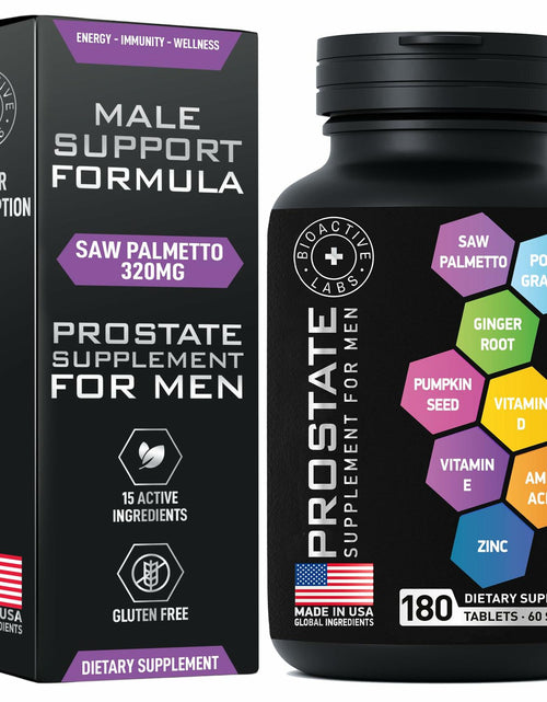 Load image into Gallery viewer, BIOACTIVE LABS Prostate Supplement – Saw Palmetto &amp; Pumpkin, 180 Tabs
