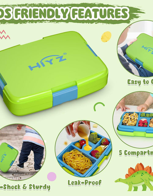 Load image into Gallery viewer, HiYZ Kids Bento Lunch Box 5 Compartments Leak-Proof BPA-Free Ages 3-7
