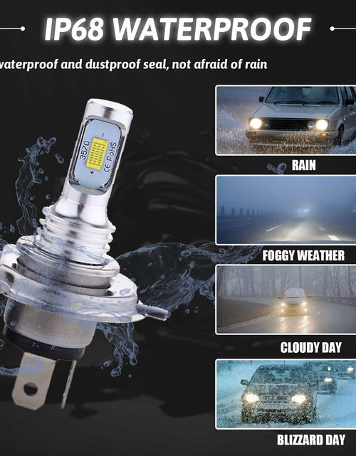 Load image into Gallery viewer, GKmow 2PCS H4 LED Fog Lights – 4000LM CREE, 3570 2SMD, White, Universal Fit
