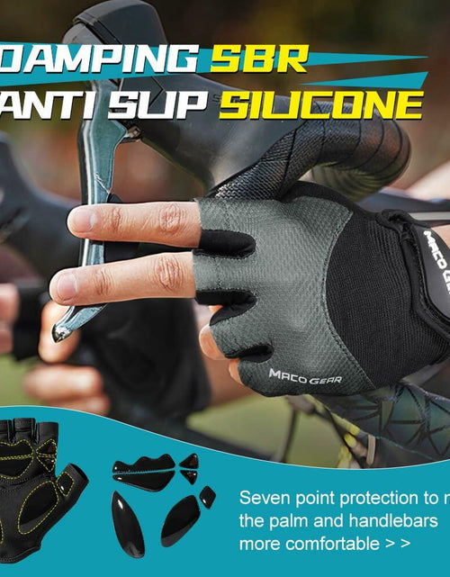 Load image into Gallery viewer, WTACTFUL Half Finger Cycling Gloves for Men/Women – Workout &amp; Biking, Black L
