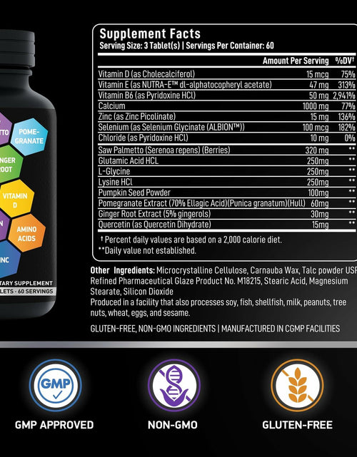 Load image into Gallery viewer, BIOACTIVE LABS Prostate Supplement – Saw Palmetto &amp; Pumpkin, 180 Tabs
