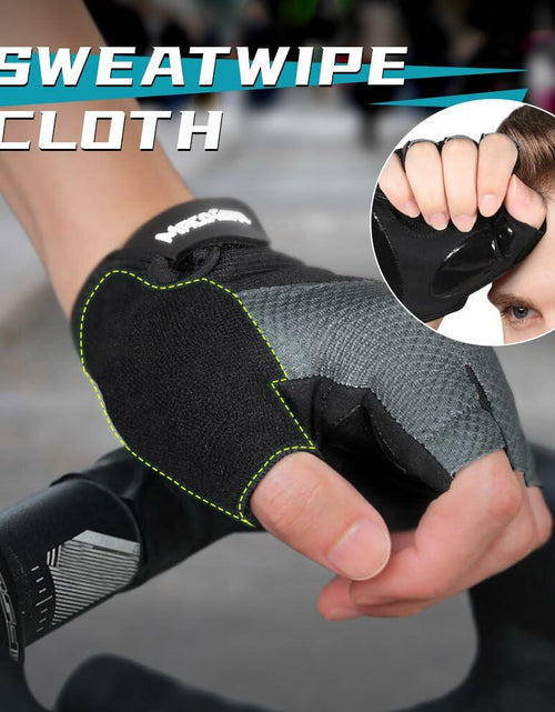 Load image into Gallery viewer, WTACTFUL Half Finger Cycling Gloves for Men/Women – Workout &amp; Biking, Black L
