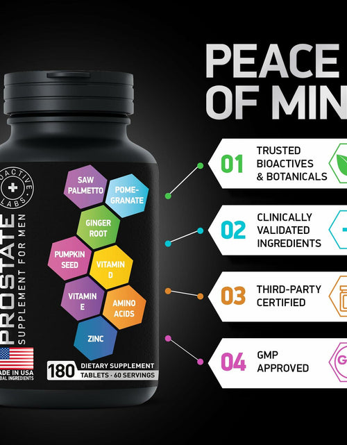 Load image into Gallery viewer, BIOACTIVE LABS Prostate Supplement – Saw Palmetto &amp; Pumpkin, 180 Tabs
