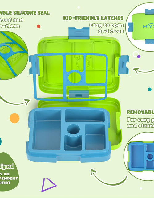 Load image into Gallery viewer, HiYZ Kids Bento Lunch Box 5 Compartments Leak-Proof BPA-Free Ages 3-7
