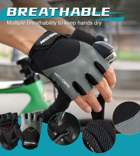 WTACTFUL Half Finger Cycling Gloves for Men/Women – Workout & Biking, Black L