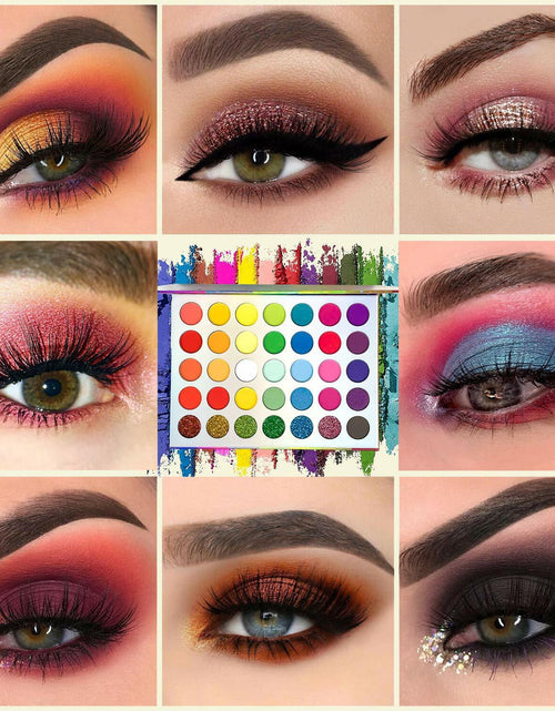 Load image into Gallery viewer, Jutoe 35-Color Eyeshadow Palette – Matte, Shimmer, Waterproof, Long-Lasting
