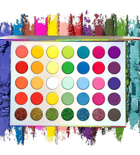 Jutoe 35-Color Eyeshadow Palette – Matte, Shimmer, Waterproof, Long-Lasting