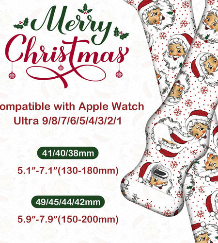 Holiday Watch Band for Apple Watch – Xmas/Halloween, All Sizes, Series 3–10