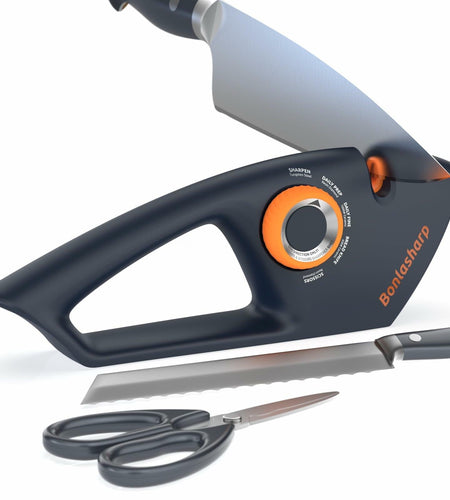 5-in-1 Adjustable Knife Sharpener for Kitchen & Scissors Ergonomic Design
